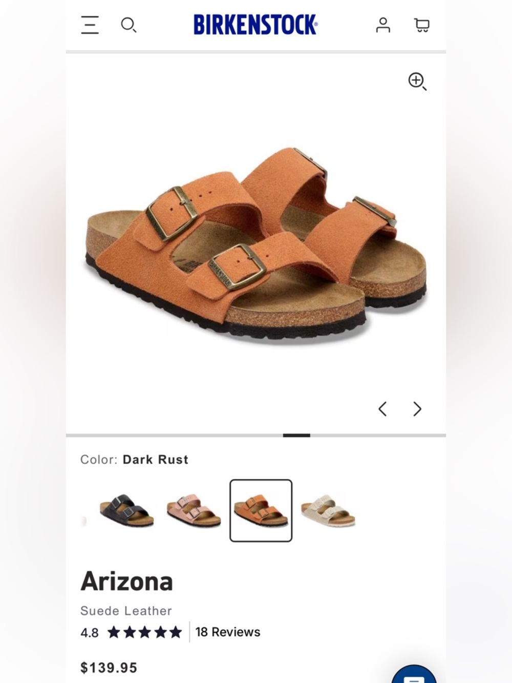 Birkenstock Dark Rust Orange